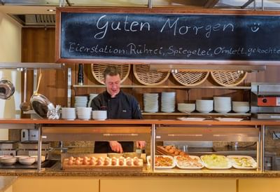 A nutritious breakfast at the hotel