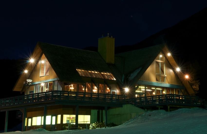 The exterior of the Ski Chalet at Fairmont Hot Springs Resort