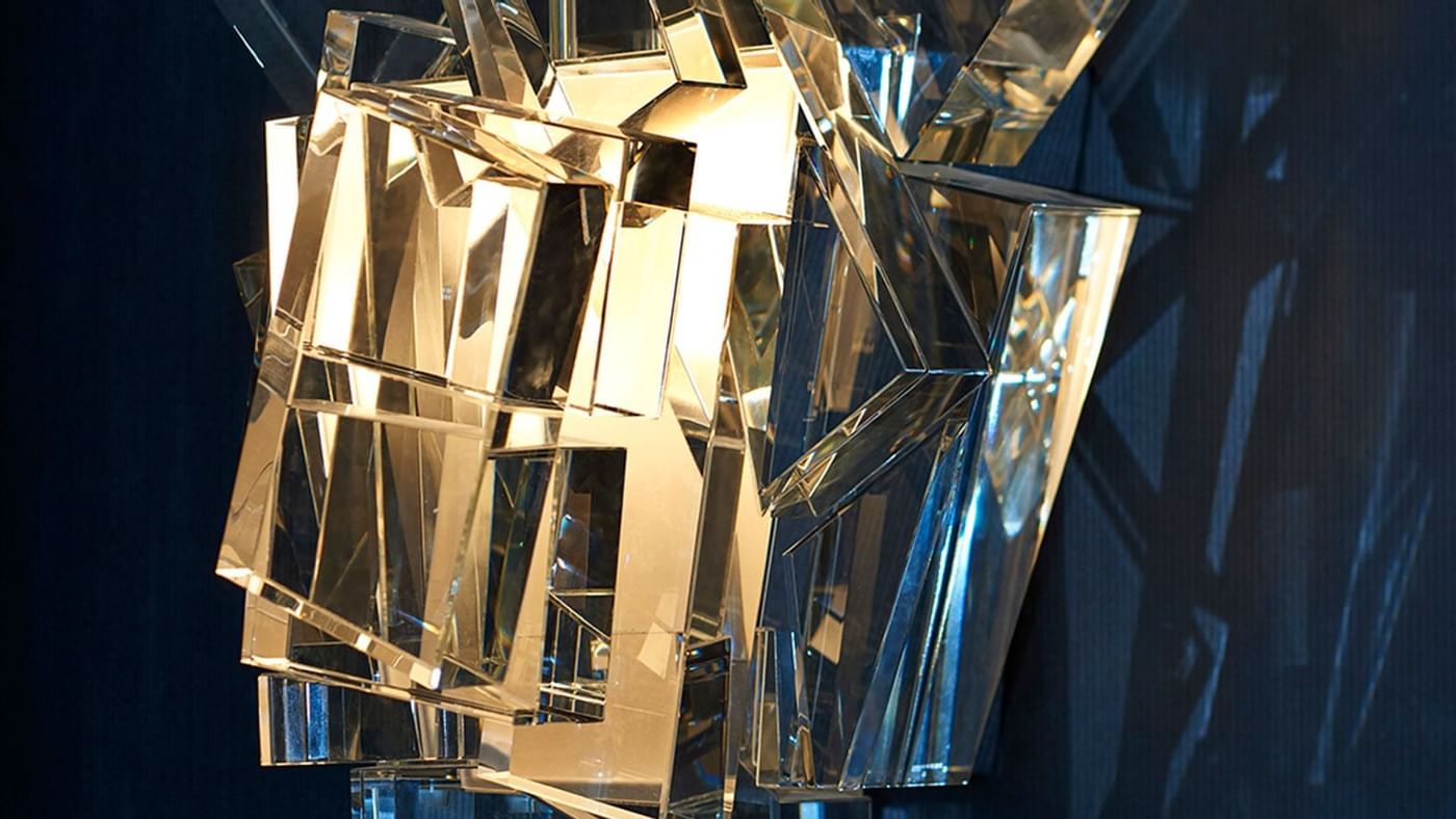 Closeup of a Crystal Made decoration at Crown Hotels