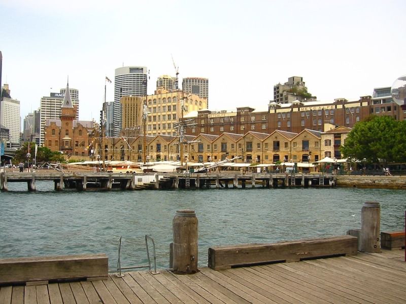 Distant view of The Rocks near Pullman Quay Grand Sydney