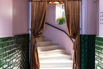 Stairs at Hotel Flora in Gothenburg, Sweden