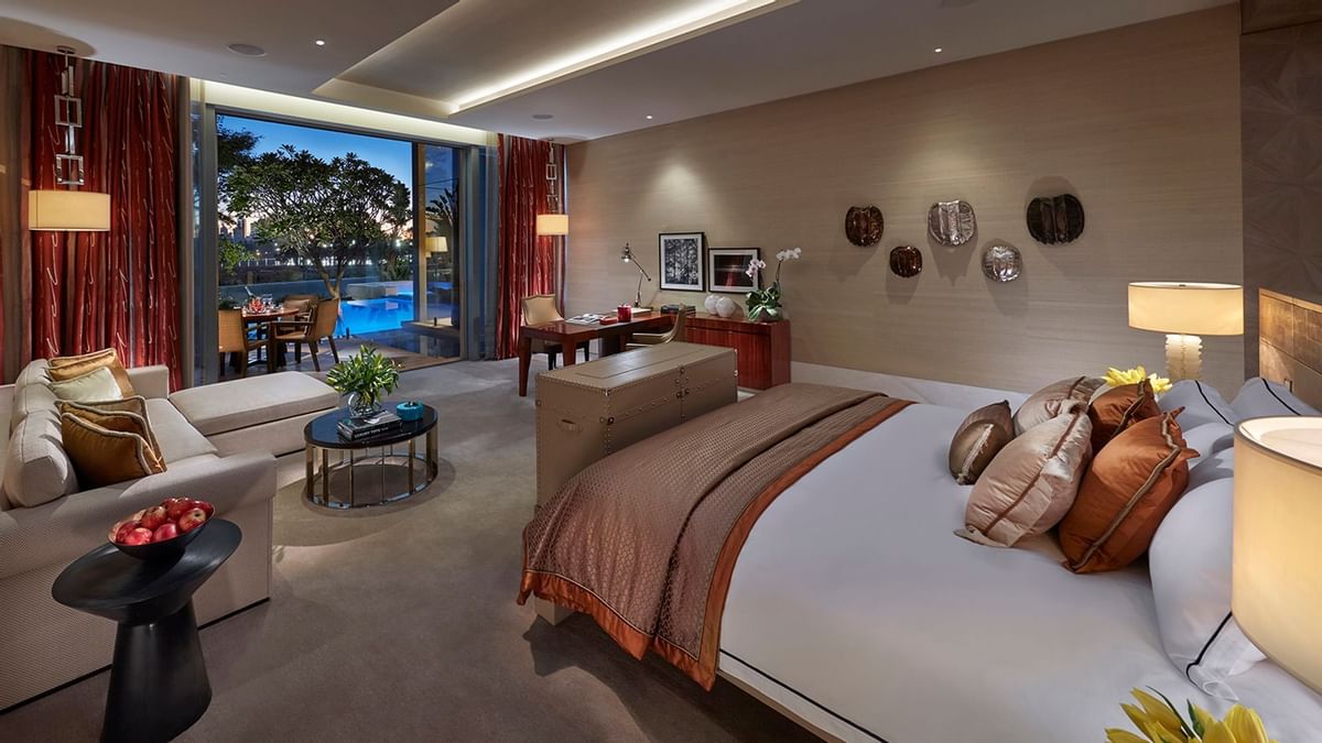 Bed & furniture in Mansion Villa at Crown Hotels