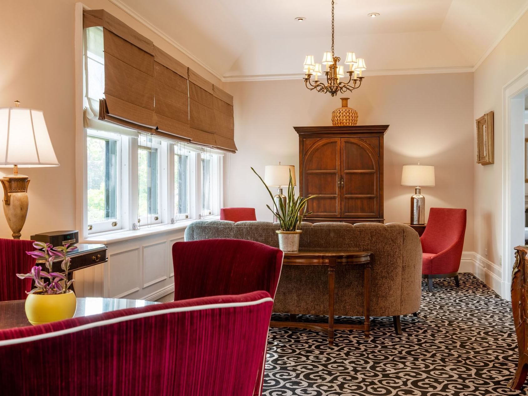 Castle Suite Parlor with comfy sofas at Castle Hotel and Spa