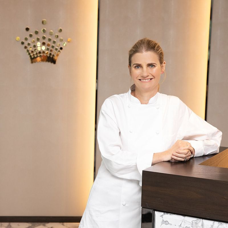 Close portrait of Sarah Briegel at Crown Towers Sydney