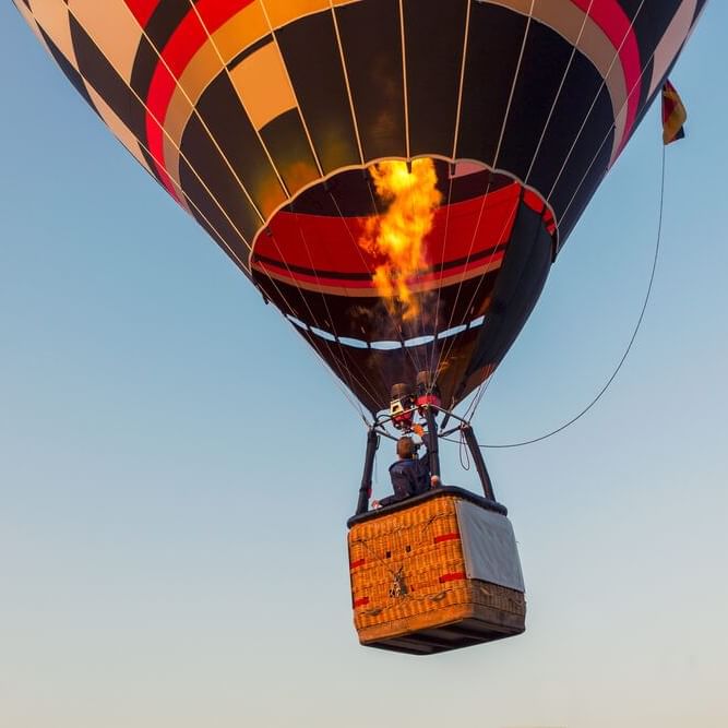 Hot air balloon in the sky near Be Fremantle