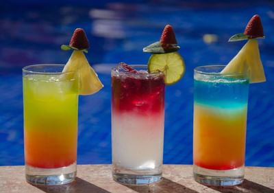Aqua bar seasonal drinks at Plaza Pelicanos Grand