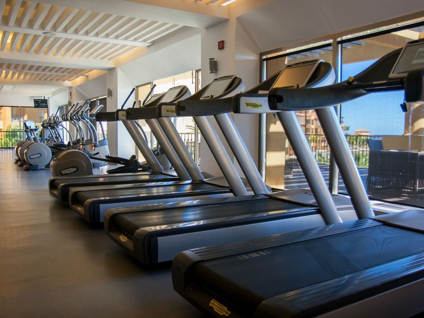 Treadmills, Exercise machines in Gymnasium at La Colección