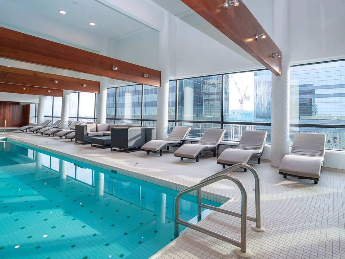 Indoor Pool Sandman Signature Edmonton Downtown Amenities