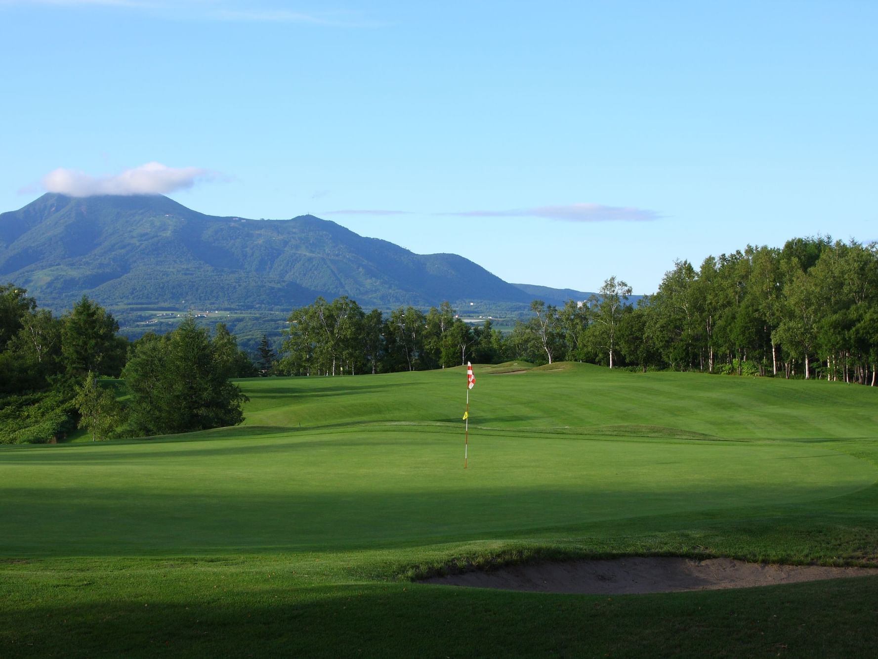 View of Niseko village golf course near Chatrium Niseko Japan