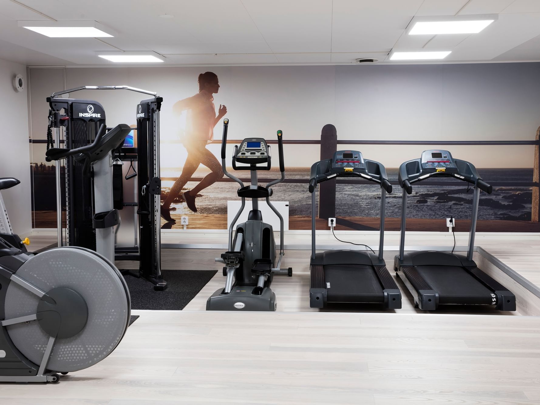 Gym at Welcome Hotel in Järfälla, Sweden
