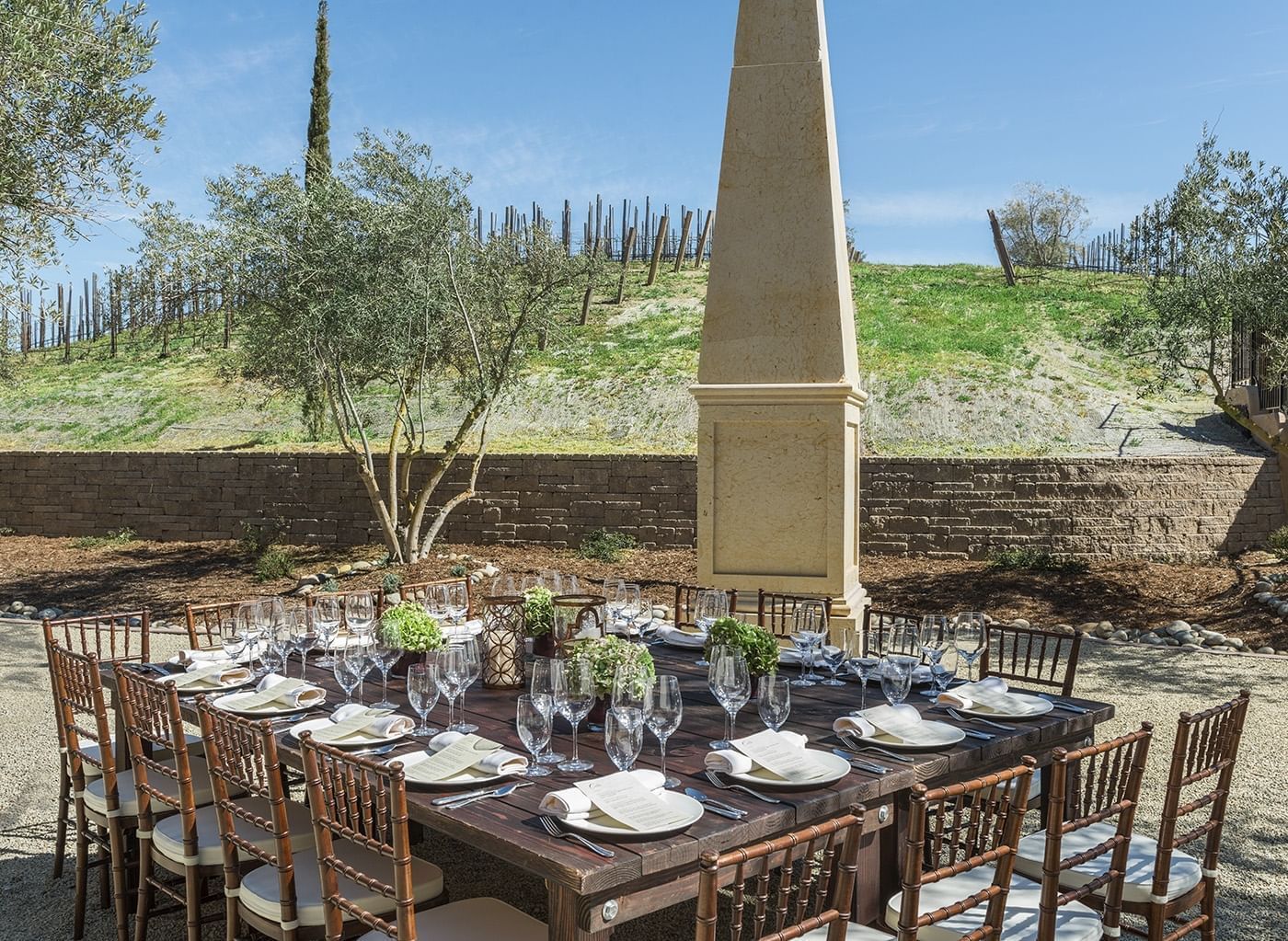 Lorem ipsum Outdoor event area seating 16 at Allegretto Vineyard Resort