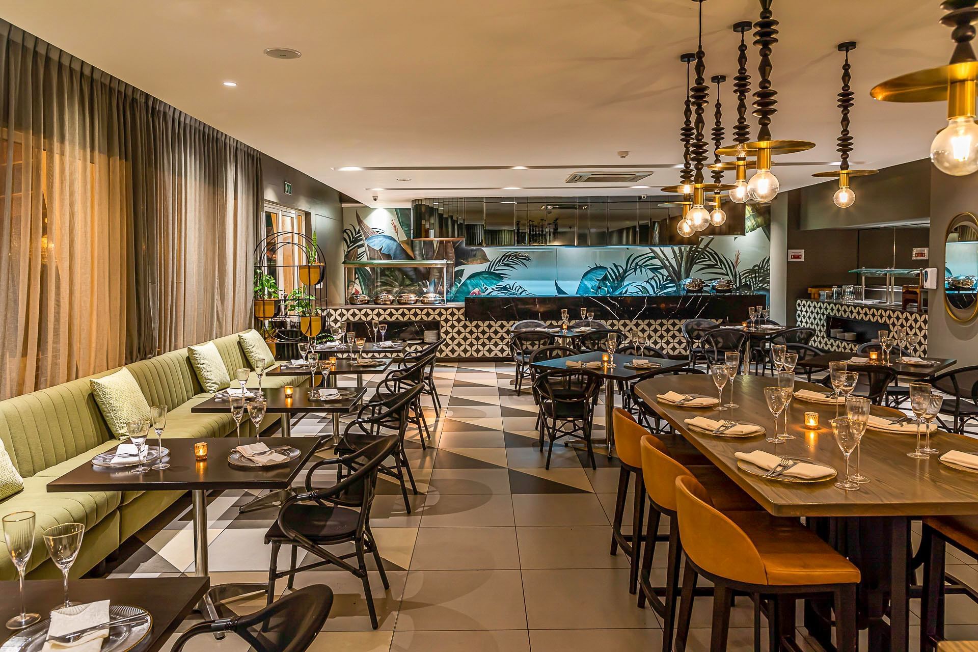 vista geral do restaurante fiamma