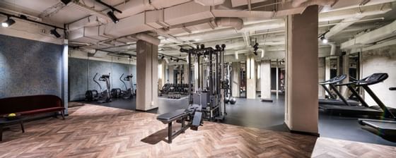 Fully equipped gymnasium at Hotel Hubert Brussels