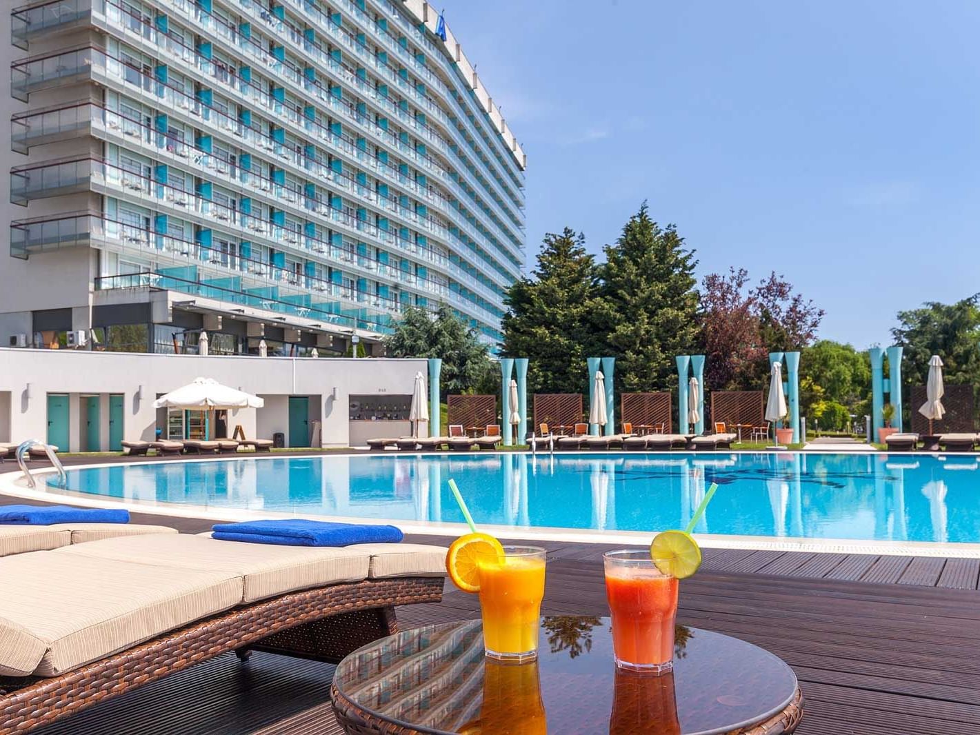 Drinks from Pool Bar by outdoor pool at Ana Hotels Europa