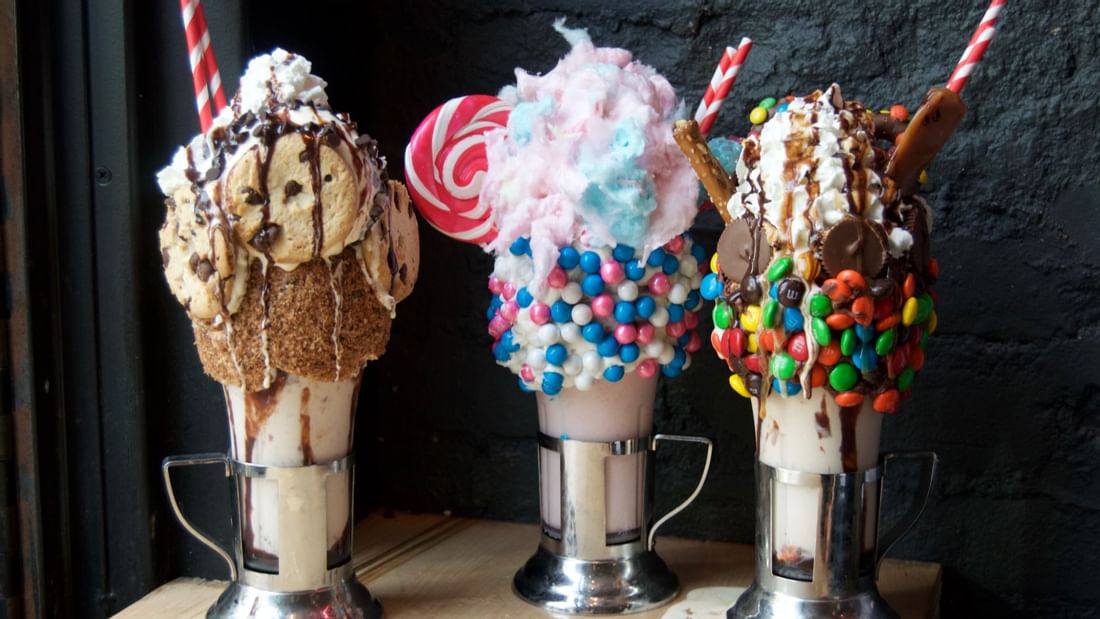 Close-up of ice cream in Black Tap Restaurant at Sunway Lagoon