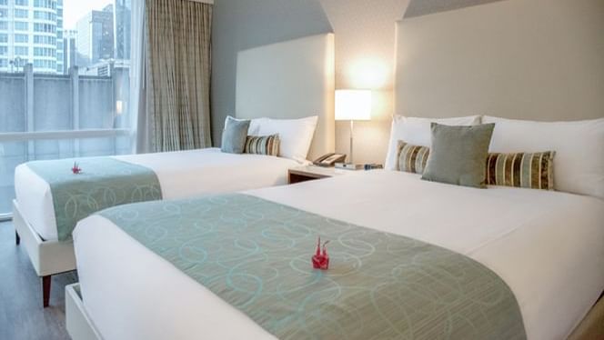 accessible double beds with origami