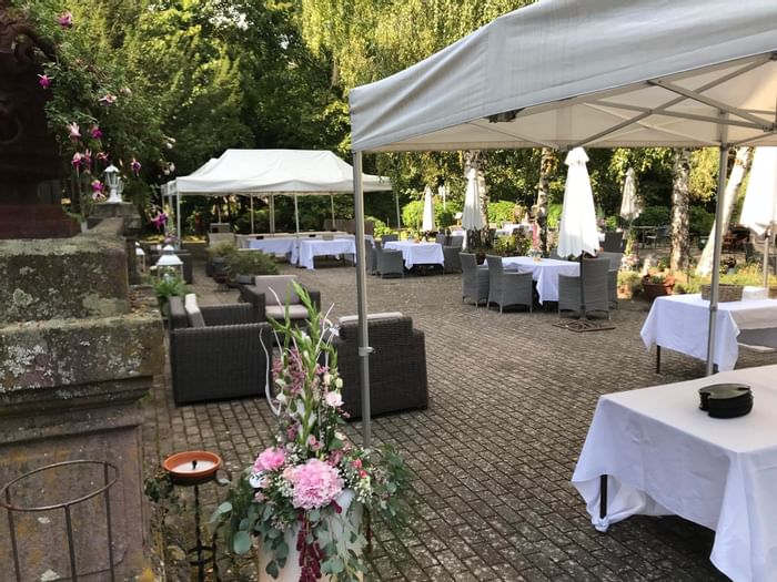 Garden Terrace at Hotel Domaine de Beaupre