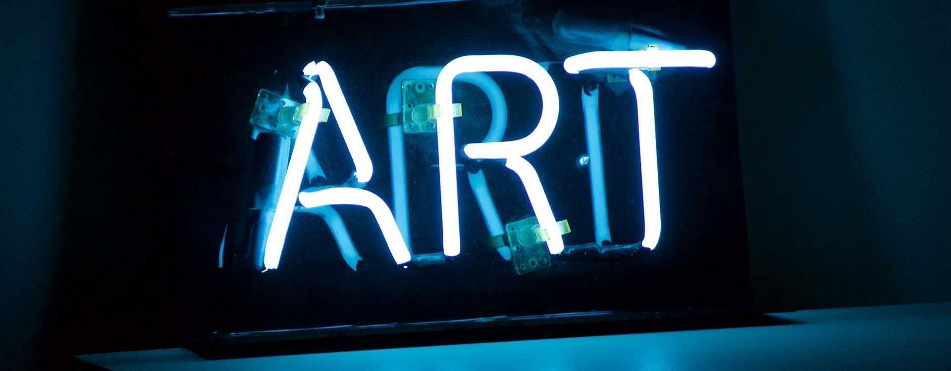 Art neon light used at Flemings Hotels