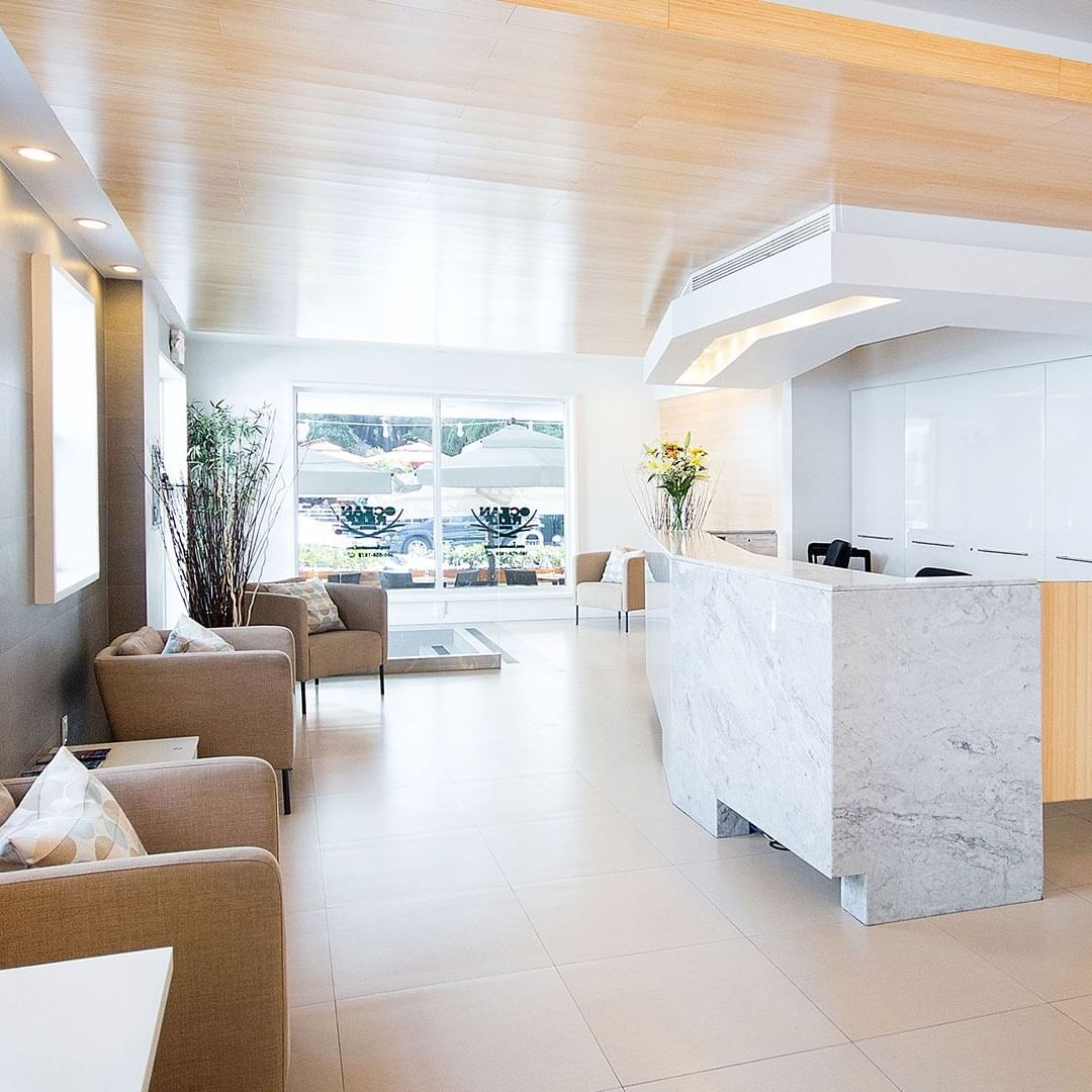 Interior of the lobby & reception at Ocean Reef Suites