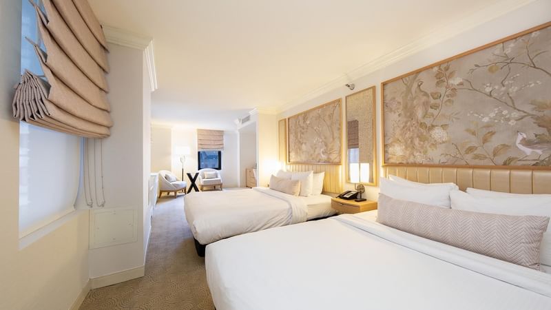 Renovated Two Queen Beds with Chairs