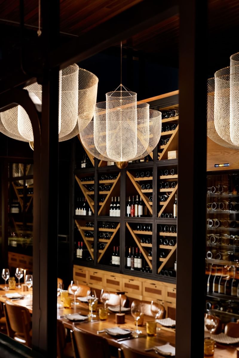 image of the wine cellar at patterson kitch and bar