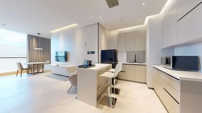 Executive Business Suite living area at Pegasus Hotel Guyana