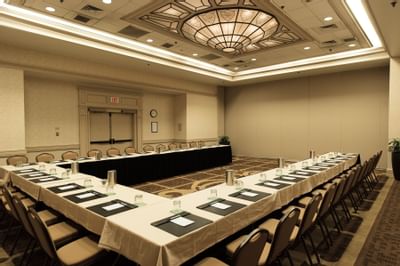 conference room with u shaped table