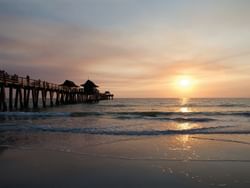 Sunset at Municipal Beach & Fishing Pier near Innovation Hotel