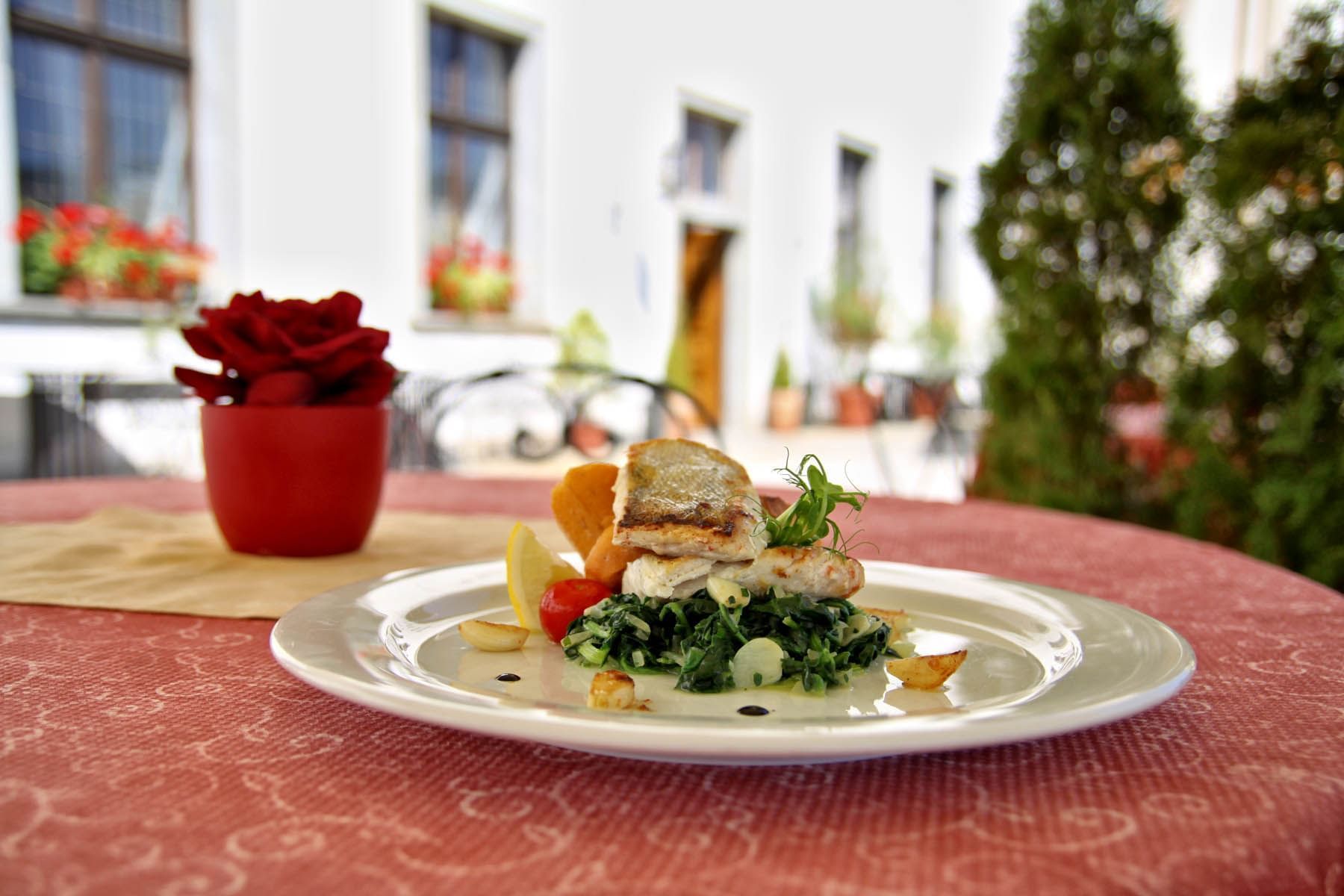 Lunch at Hotel Ruze, Český Krumlov, Czech Republic
