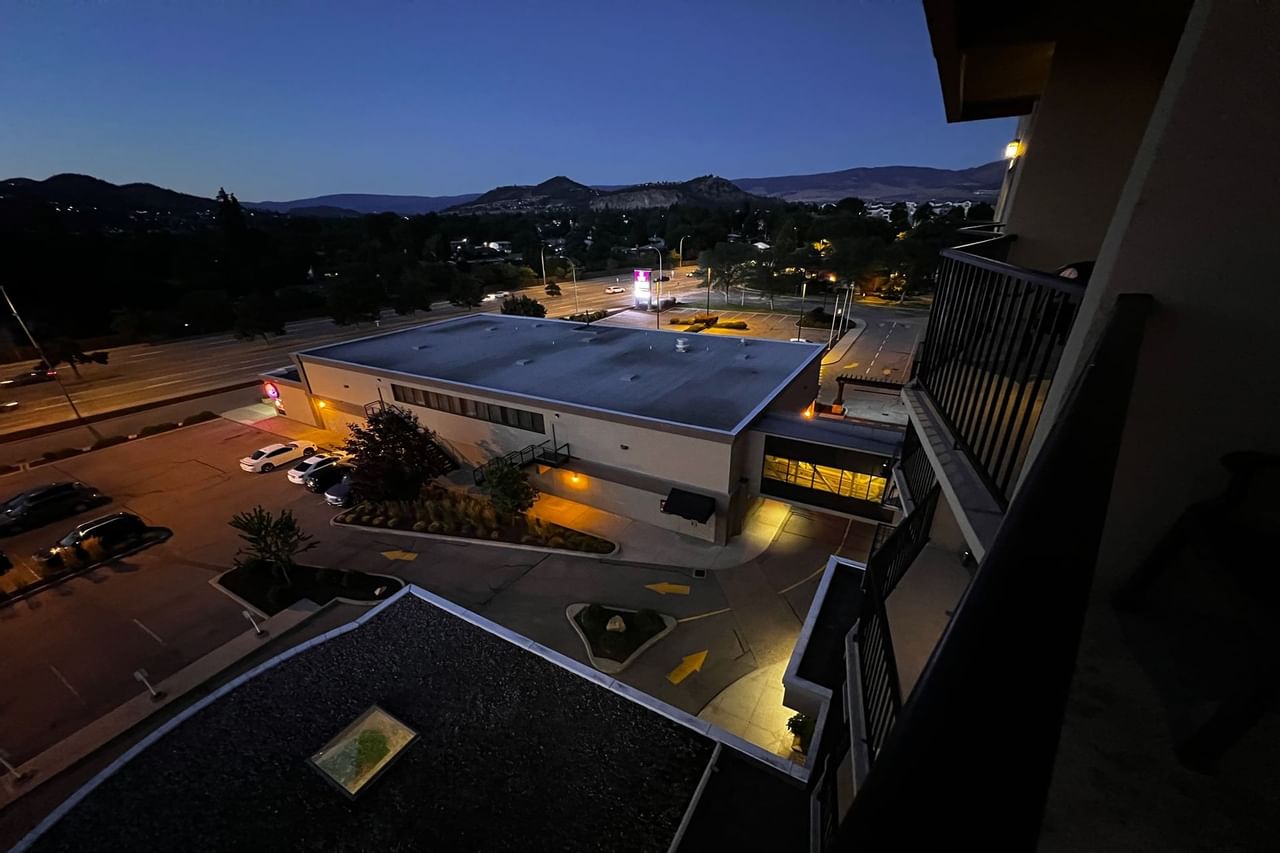View of car park from balcony