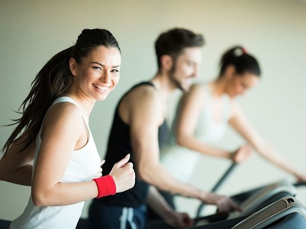 People on the treadmill at Gym in Pierre Mundo Imperial