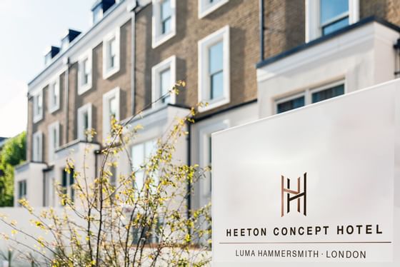 Hotel sign board at Heeton Concept Hotels