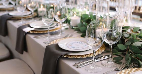 A beautifully decorated hall for special occations at Radisson B