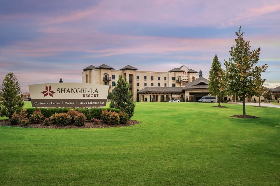 Landscape view of hotel & Golf course at Shangri-La Monkey Island