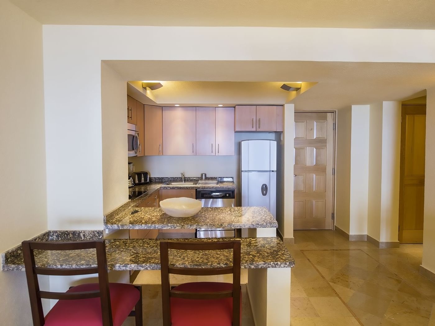 Kitchen interior in a Villa at Grand Fiesta Americana