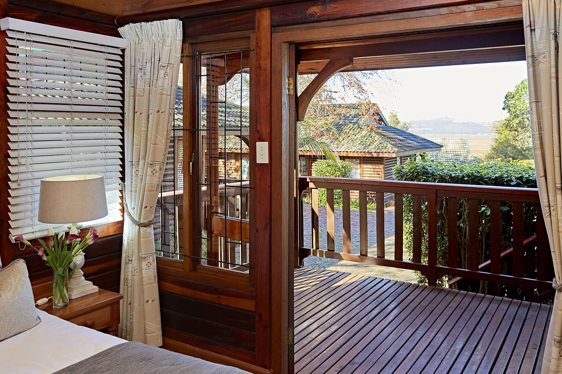 Bedroom terrace in Two Bedroom Chalet at Knysna River Club