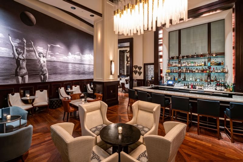 Interior view of the Bar & Lounge area at The Diplomat Resort