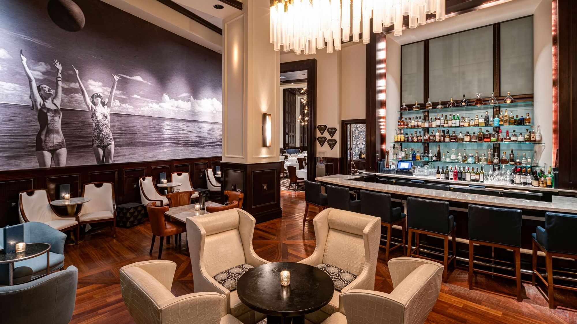 Dining area with bar counter in Diplomat Prime at The Diplomat Resort