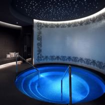 Plunge Pool area with lightings in the spa at Palazzo Versace