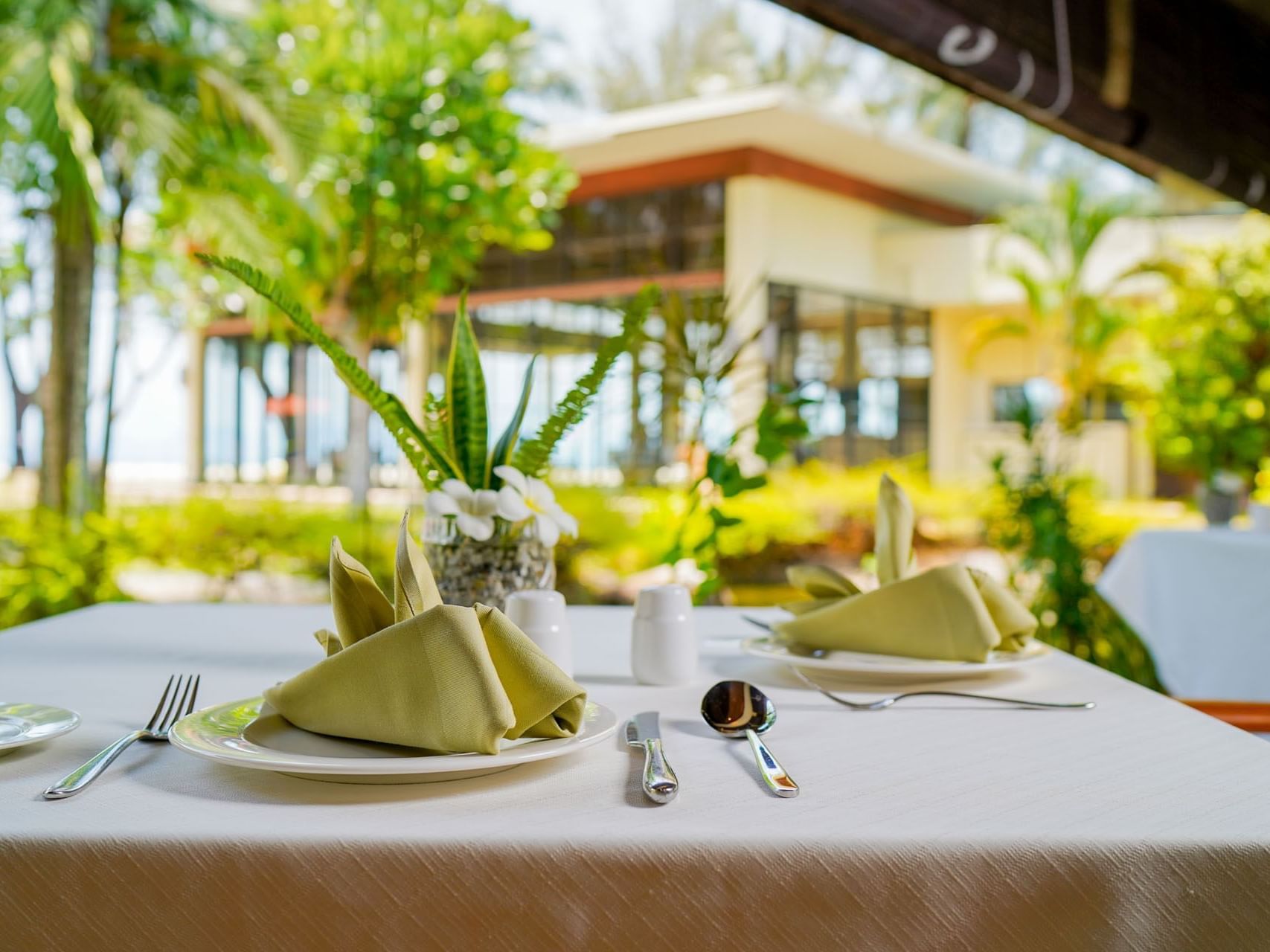Dining table set-up in Sands at Tanjung Rhu Resort Langkawi