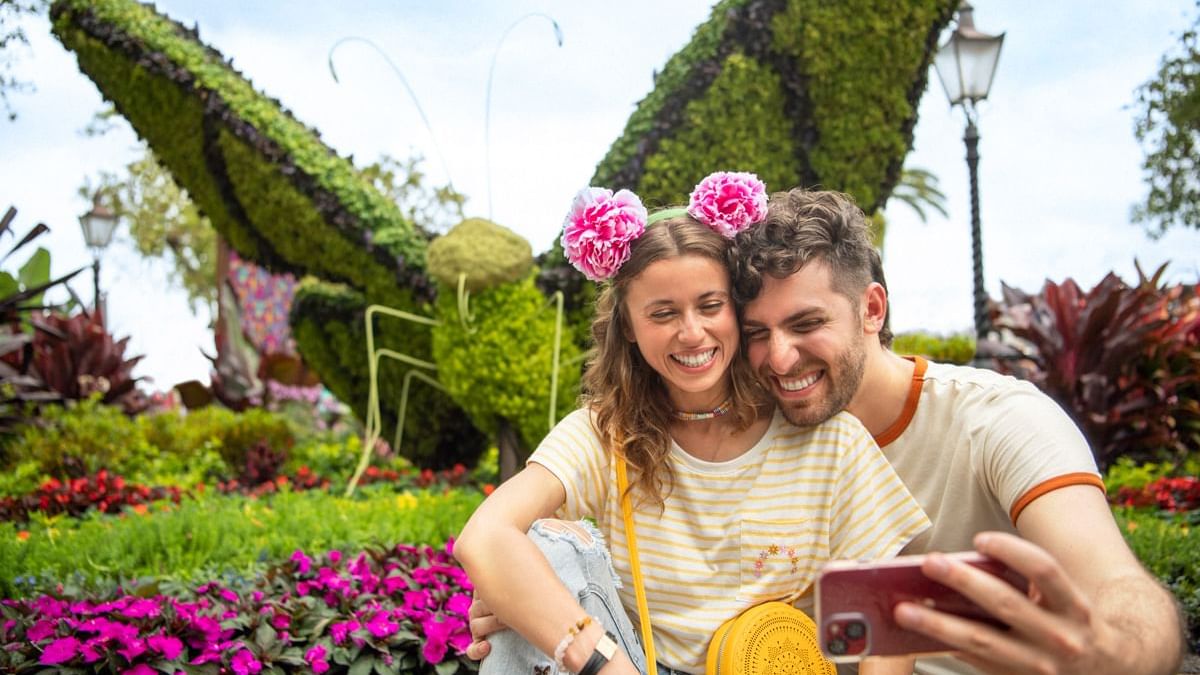 Couple at EPCOT Flower and Garden Festival
