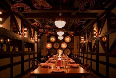 Dining area in Bodega Negra restaurant at Dream Downtown NYC