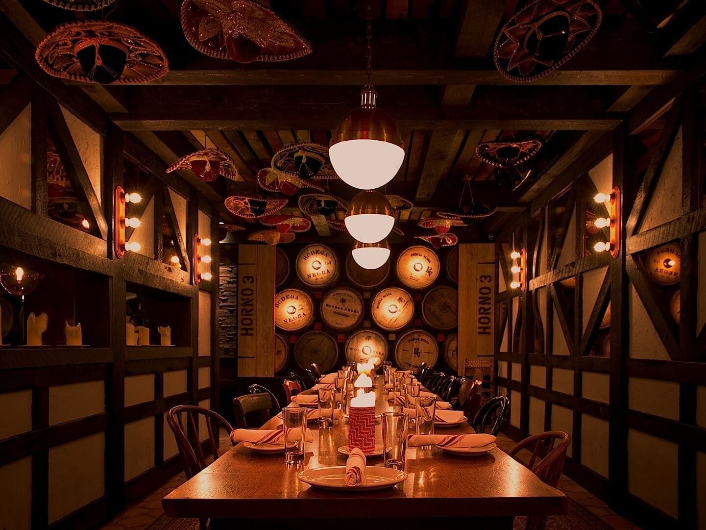 Dining area in Bodega Negra restaurant at Dream Downtown NYC