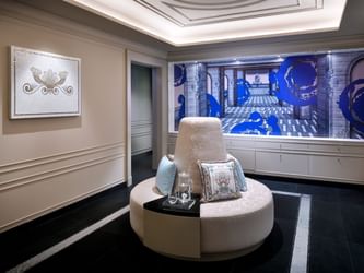 Waiting area in the spa at Palazzo Versace Dubai