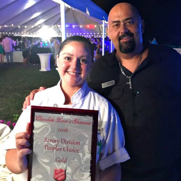 Couple with 2018 Chocolate Lover's  award at Somerset Grace Bay