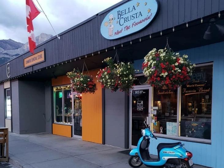 Entrance of Bella Crusta Diner near Clique Hotels & Resorts