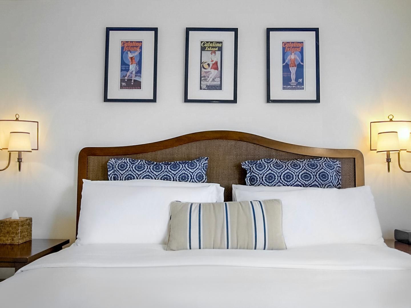 Nightstands by the cozy bed in Superior King Room at Pavilion Hotel