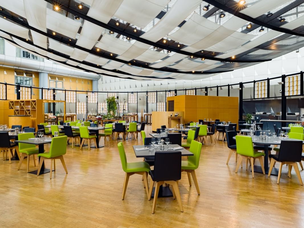 Apollo restaurant interior view at Atrium Hotel by Penta in Paris