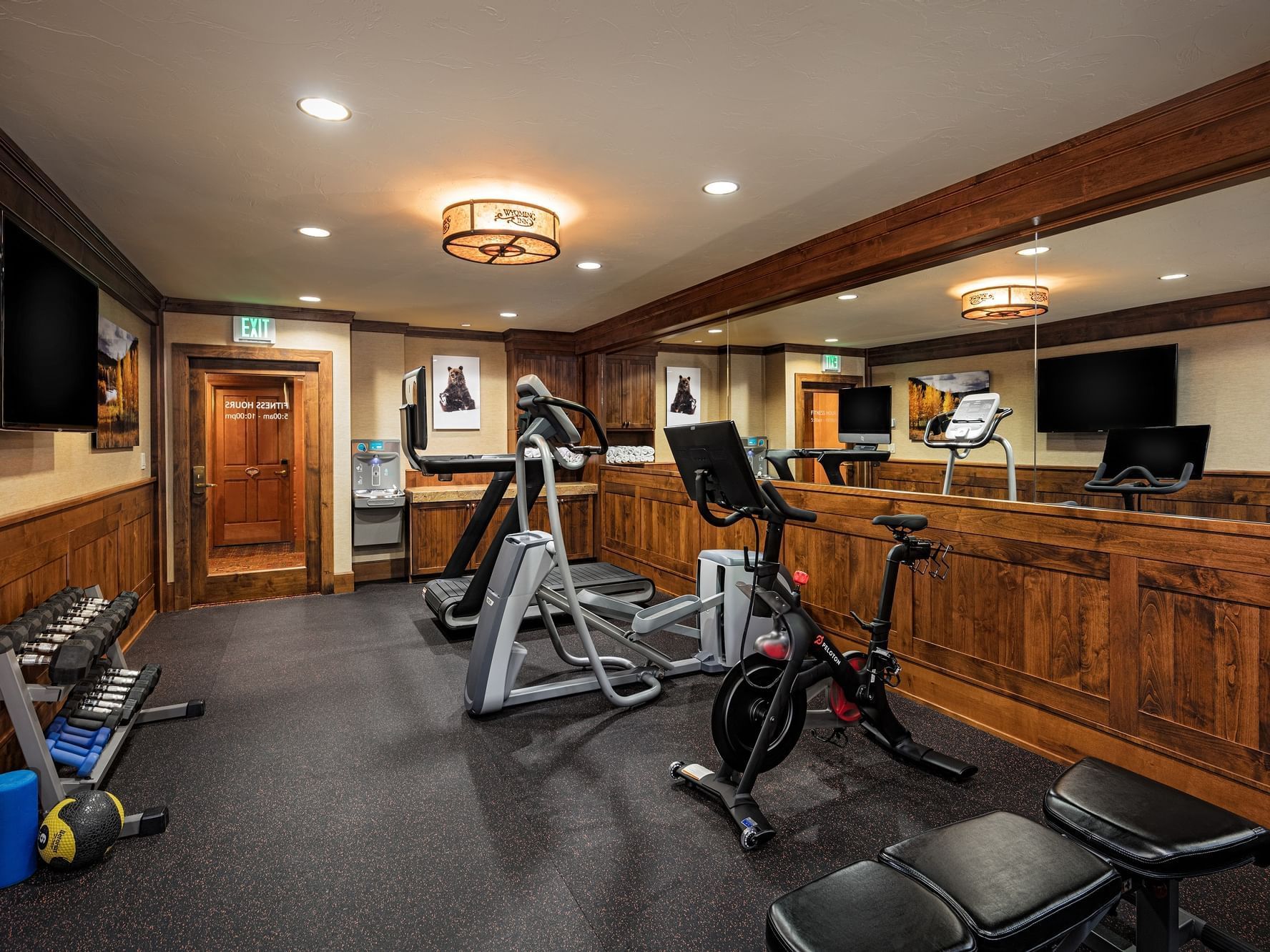 Peloton equipment at Wyoming Inn