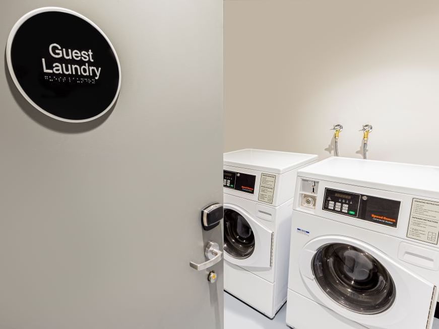 Washing machines in Self Serve Laundry at Brady Hotels